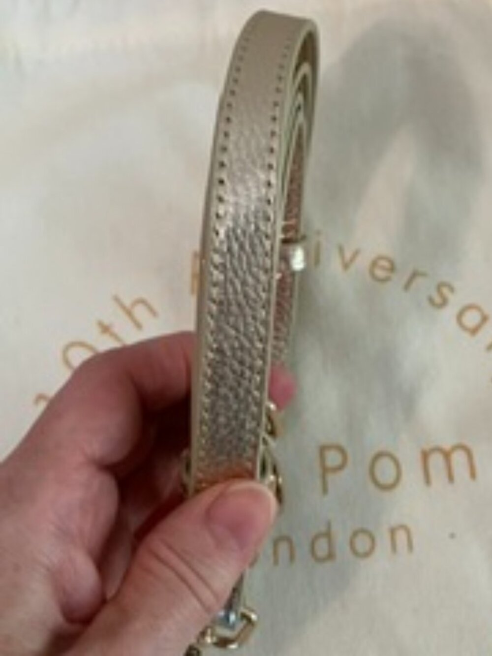 Pom Pom London Original Bag Gold Metallic - Picture 9 of 11